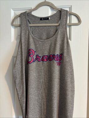 Morgan Wallen Gray 'Braves' Graphic Tank Top
